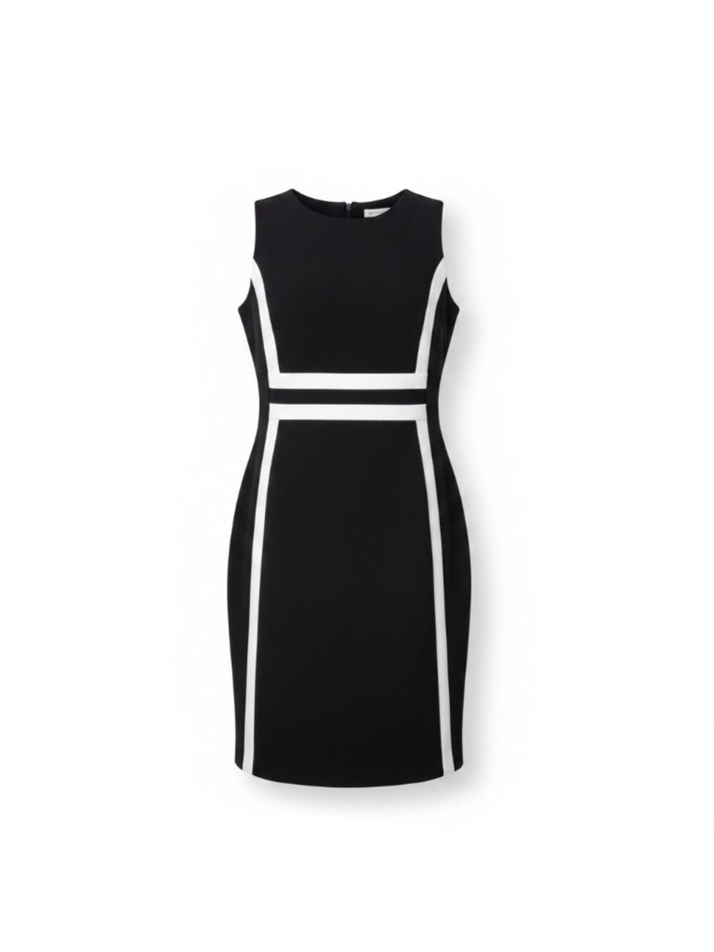 Calvin Klein Womens Black & White Sheath Dress Contrasting Classic Size 8P